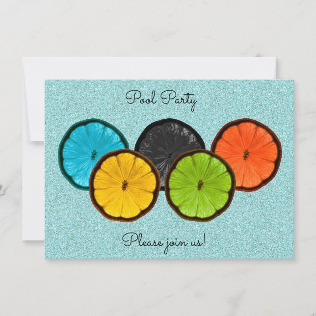 Summer Pool Party Einladung (Vorderseite)