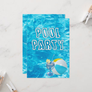 Summer Pool Party Einladung