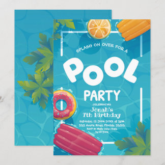 Summer Pool Party Einladung