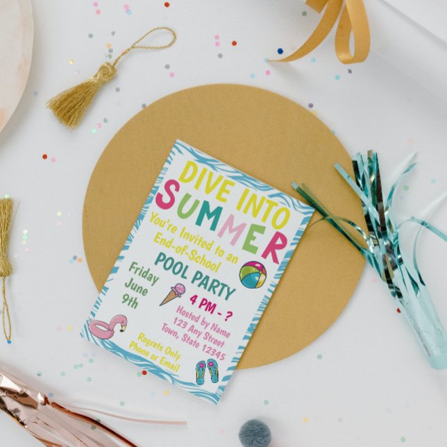 Summer Pool Party Einladung (Von Creator hochgeladen)