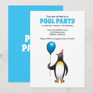 Summer Pool Party Geburtstag Einladung