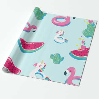 Summer Pool Party Geburtstagswrapping Paper Geschenkpapier