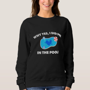 Summer Pool Party Spaß habe ich im Schwimmbad schw Sweatshirt