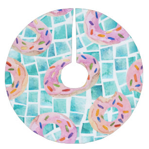 Summer Pool schwimmt Wasserfarbe Mosaik Polyester Weihnachtsbaumdecke