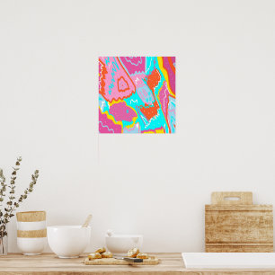 Summer Poolside Vibes Abstrakte Kunst Poster