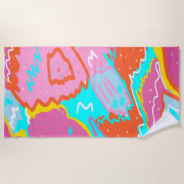 Summer Poolvibes Abstrakt Print Strandtuch