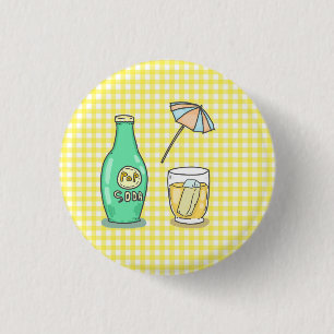 Summer Pop Soda Vibes - Niedlicher Cartoon Drink Button
