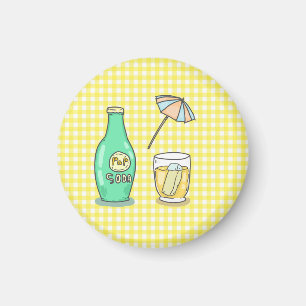 Summer Pop Soda Vibes - Niedlicher Cartoon Drink Magnet