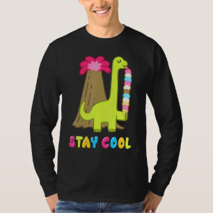 Summer Popsicle Bleibe Cool Ice Cream Retro 80er P T-Shirt