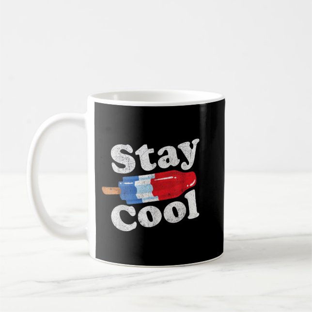 Summer Popsicle Bleibe Coole Funny Bomb Retro 80er Kaffeetasse (Links)
