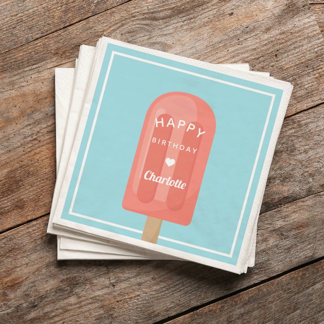 Summer Popsicle Kindergeburtstag Party Serviette (Von Creator hochgeladen)