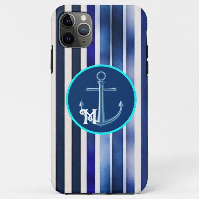 Summer Popular Navy Blue Boat Stripes Collection Case-Mate iPhone Hülle (Rückseite)