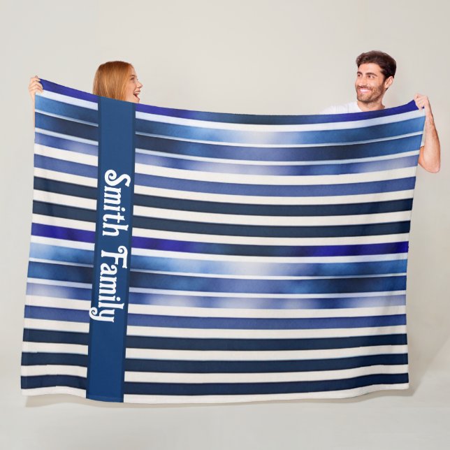 Summer Popular Navy Blue Boat Stripes Collection Fleecedecke (Beispiel)