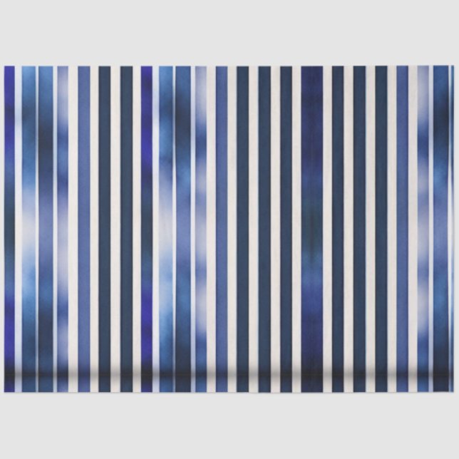 Summer Popular Navy Blue Boat Stripes Collection Seidenpapier (Vorderseite)