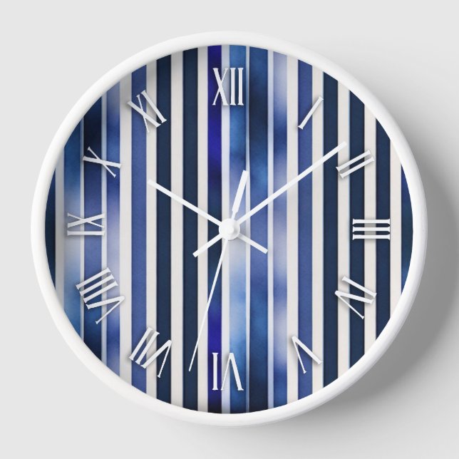 Summer Popular Navy Blue Boat Stripes Collection Uhr (Vorderseite)