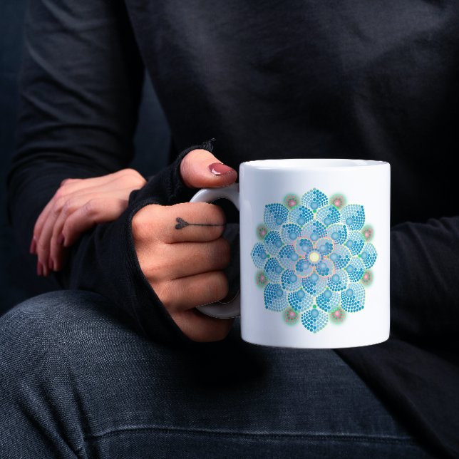 Summer Rain Mandala Kaffeetasse (Von Creator hochgeladen)