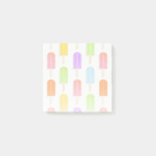 Summer Rainbow Popsicles Pattern Post-it Klebezettel