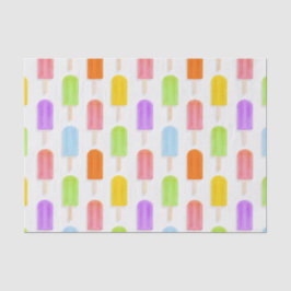 Summer Rainbow Popsicles Pattern Seidenpapier
