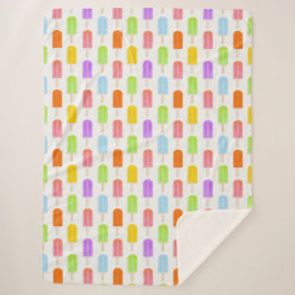 Summer Rainbow Popsicles Pattern Sherpadecke