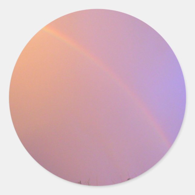 Summer Rainbow Runder Aufkleber (Vorderseite)