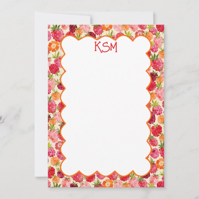 Summer Raspberry Watercolor Coquette Einladung (Vorderseite)