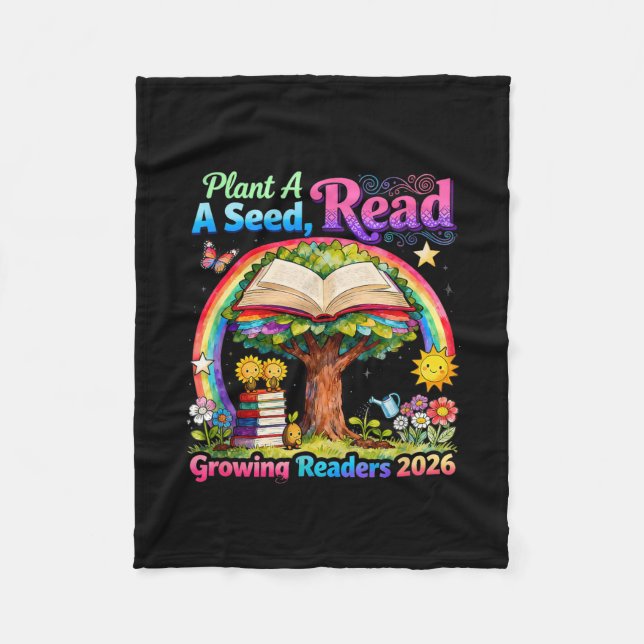 Summer Reading 2026 Plant A Seed Read Growing Fleecedecke (Vorderseite)