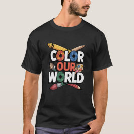 Summer Reading Color Our World for Book Fans T-Shirt