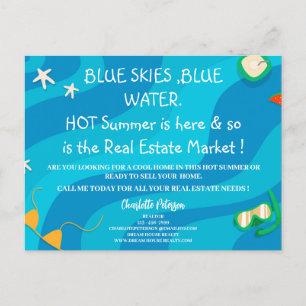 Summer Real Anwesen Marketing Werbeaktion Postkarte