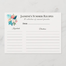 Summer Recipe Card – Tropical Floral Ankündigung