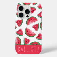 Summer Red Green Watermelon Wasserfarbenes Muster