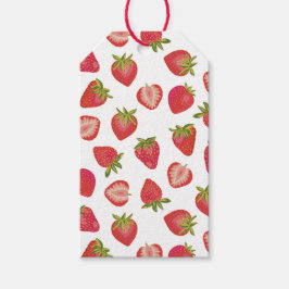 Summer Red Strawberry Pattern Geschenkanhänger