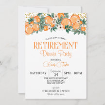Summer Retirement Party, Orange Citrus Thema