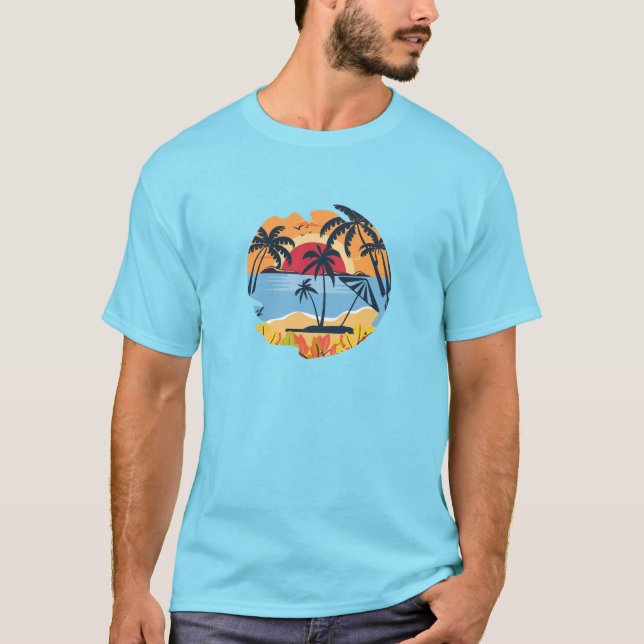 Summer Retro Design Style T-Shirt (Vorderseite)
