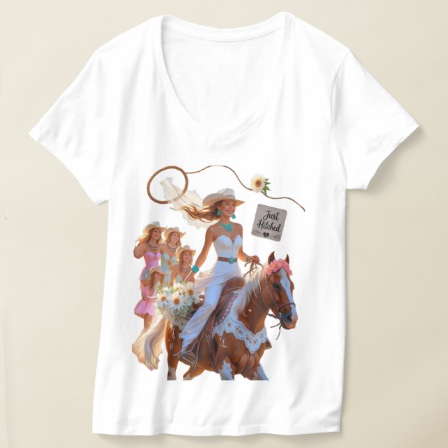Summer Ride to Forever – Cowgirl Wedding Bliss T-Shirt (Ablage )