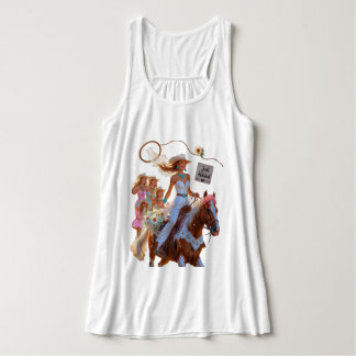Summer Ride to Forever – Cowgirl Wedding Bliss Tank Top