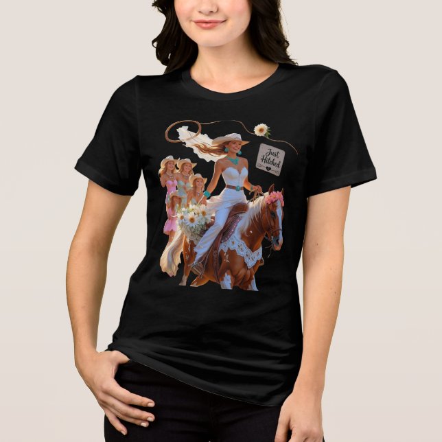 Summer Ride to Forever – Cowgirl Wedding Bliss Tri-Blend Shirt (Vorderseite)