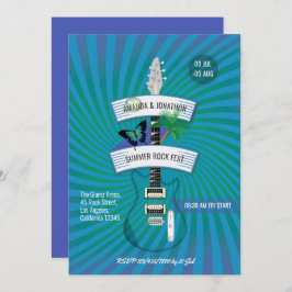 Summer Rock Festival Wedding Einladung