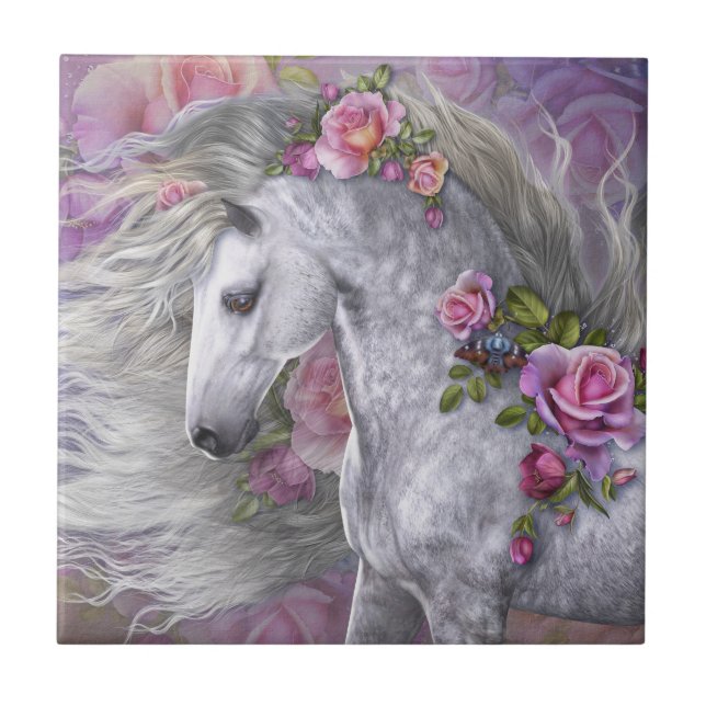 Summer Rose Art Tile Fliese (Vorderseite)