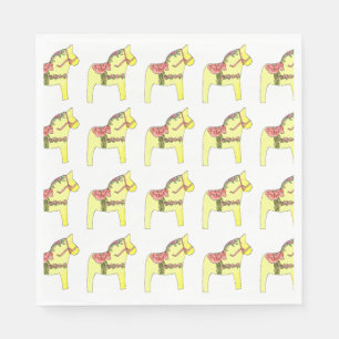Summer Rose Dala Pferdepapier Napkins Serviette