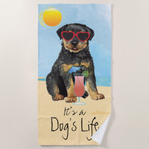 Summer Rottweiler Strandtuch