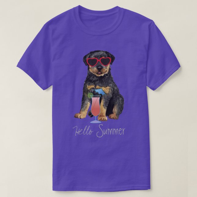 Summer Rottweiler T - Shirt (Design vorne)