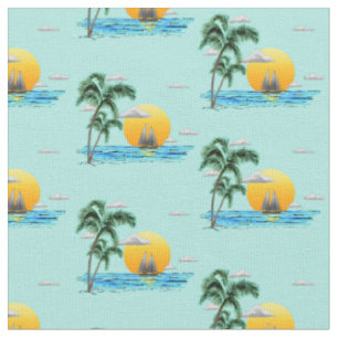 Summer Sailboat Sunset Nautical Coastal Stoff