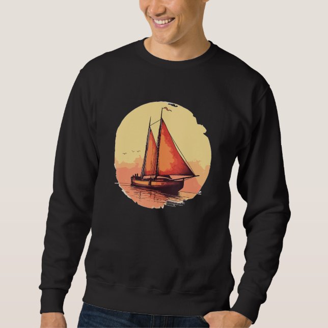 Summer Sailboat Vacation Boat Owner Sweatshirt (Vorderseite)