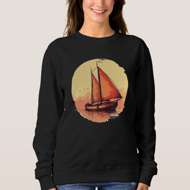 Summer Sailboat Vacation Boat Owner Sweatshirt (Vorderseite)