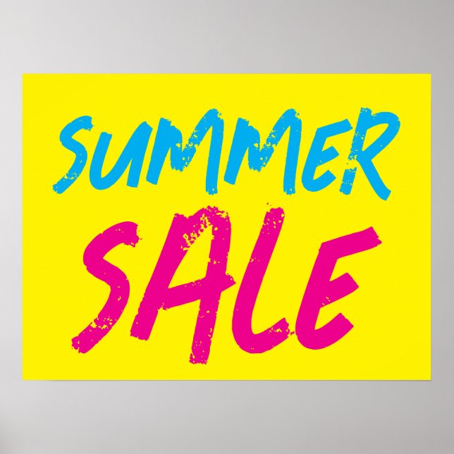 Summer Sale-Schild, Retail Store Sale Poster (Vorne)