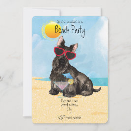 Summer Scottish Terrier Beach Party Einladung