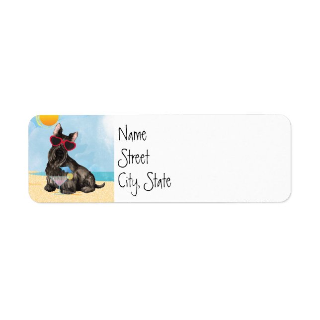Summer Scottish Terrier Label (Vorne)
