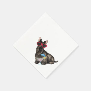 Summer Scottish Terrier Serviette