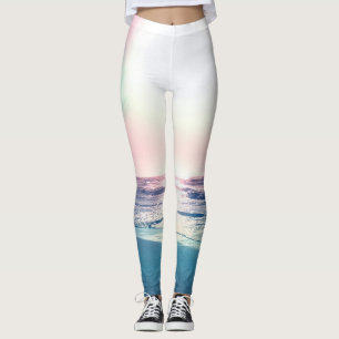 Summer Sea Sunset Tropical Beach Foto Leggings