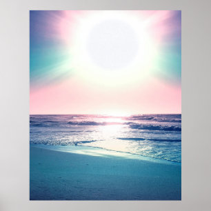 Summer Sea Sunset Tropical Beach Foto Poster